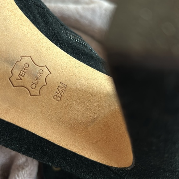 Juicy Couture Black Suede Heeled Platform Booties-8.5 size - Picture 9 of 9